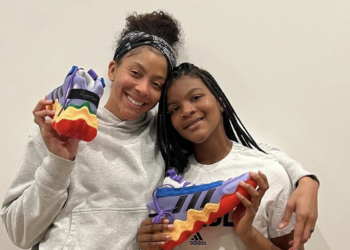 WNBA player Candace Parker daughter Lailaa Williams Adidas Exhibit A sneakers Mother's Day weekend